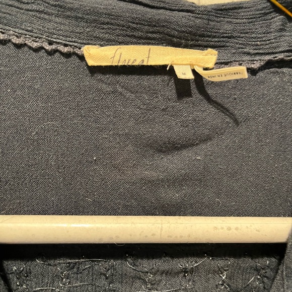 Anthropologie Floreat Beulah Beaded Tunic Shirt Top Blouse Button Down M - Picture 5 of 6